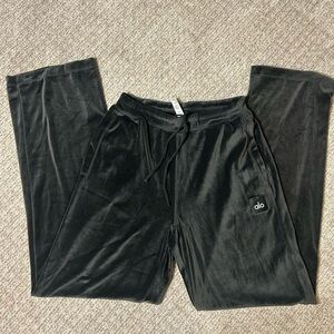 ALO Yoga Black Velour Pants